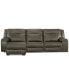 Фото #11 товара Hansley 3-Pc Zero Gravity Leather Sofa with 2 Power Recliners and Chaise, Created for Macy's