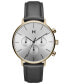 Фото #1 товара Наручные часы Hugo Boss men's Troper Quartz Fashion Chronograph Blue Leather Strap Watch 45mm.