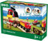 Фото #5 товара Brio World Railway Farm Set - Wooden Train with Farm, Animals and Wooden Rails - Toddler Toy Recommended for Children from the Age of 3
