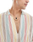 ASOS DESIGN shirt in rainbow stripe