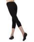 Women's Light Ponte Cotton Blend Capri Leggings