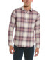 Фото #1 товара Vince Redondo Plaid Shirt Men's Maroon S