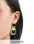 Фото #1 товара 8 Other Reasons 18k gold plated art deco style statement earrings