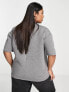 ASOS DESIGN Curve exclusive scuba oversized t-shirt in grey marl