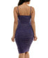 ფოტო #2 პროდუქტის Juniors' Sweetheart-Neck Sleeveless Ruched Glitter Dress