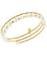 Фото #1 товара EFFY® Cultured Freshwater Pearl (4-1/2 - 6mm) Coil Bracelet in 14k Gold