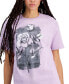 ფოტო #3 პროდუქტის Juniors' Faded-Rose-Graphic Cotton T-Shirt