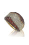 ფოტო #1 პროდუქტის Suzy Levian Sterling Silver Cubic Zirconia Fold Over Ring