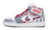 Кроссовки женские Jordan Air Jordan 1 Mid SE Craft - серо-красные DQ3726-100. 35.5 - фото #1