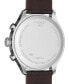 ფოტო #8 პროდუქტის Men's Swiss Chronograph Chrono XL Classic T-Sport Brown Leather Strap Watch 45mm