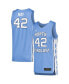 Фото #2 товара Men's #42 Carolina Blue North Carolina Tar Heels Replica Basketball Player Jersey