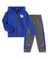 Toddler Boys and Girls Royal, Gray Kentucky Wildcats Shark Full-Zip Hoodie Jacket and Pants Set
