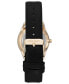 ფოტო #1 პროდუქტის Women's Quartz Black Faux Leather Band and Leopard Pattern Watch, 36mm