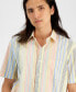 Men's Cali Regular-Fit Stretch Stripe Button-Down Poplin Shirt, Created for Macy's