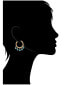 Фото #2 товара Turquoise Crystal Dangle Hoop Earrings