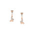 Bronze earrings circles with pendants in the shape of butterflies 2in1 Passioni SAUN09