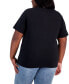 ფოტო #2 პროდუქტის Trendy Plus Size Snoopy Groovy Cotton T-Shirt