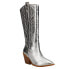 Corkys Howdy Tall Snip Toe Metallic Zippered Womens Silver Casual Boots 81-0018 8 - фото #2