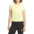 Фото #1 товара Puma Classics Fitted Crew Neck Short Sleeve T-Shirt Womens Yellow Casual Tops 59