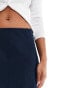 Object tailored mini skirt with notch front in navy Синий, 36 - фото #5