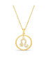 Фото #6 товара kensie gold-Tone Dangle Round Initial Pendant Necklace