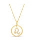 ფოტო #6 პროდუქტის Gold-Tone Dangle Round Initial Pendant Necklace