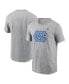 Men's Heather Gray North Carolina Tar Heels Primetime Evergreen Logo T-Shirt Серый, 2XL - фото #1