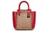 Сумка COACH Troupe 16 Classic Tote Red/Brown