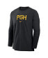 Фото #2 товара Men's Black Pittsburgh Pirates Authentic Collection City Connect Player Tri-Blend Performance Pullover Jacket