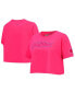 ფოტო #1 პროდუქტის Women's Pink Philadelphia Phillies Triple Pink Boxy Cropped T-shirt