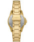 Women's Blue Dive Three-Hand Gold-Tone Stainless Steel Watch 36mm