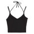 Puma Classics Ribbed Crop Logo Scoop Neck Cami Womens Black Casual Athletic 624 XS - фото #4