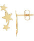 ფოტო #1 პროდუქტის Polished Triple Star Curved Ear Climbers in 14k Gold