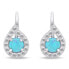 Silver earrings with blue opals EA753WLB