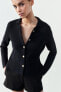Knit blazer with golden buttons