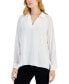 Фото #1 товара Women's Split-Neck Collared Tunic Top