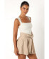 ფოტო #3 პროდუქტის Women's Maya High Waisted Paperbag Shorts