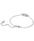 Rhodium-Plated Mixed Crystal Link Bracelet