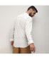 Men's Chalk White Foil-Pleated Shirt