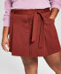 ფოტო #3 პროდუქტის Trendy Plus Size Belted Button-Front Skirt