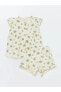 Фото #1 товара Костюм для малышей LC WAIKIKI LCW Baby Цветочный комплект блузы и шорт 2-в-1