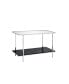 Angwin Console Table, Mirrored, Faux Marble & Chrome