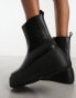 Monki platform ankle boot in black