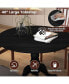 Фото #9 товара Wooden Dining Table with Round Tabletop and Curved Trestle Legs