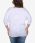 Plus Size Bat Sleeve Tunic Top