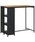 Фото #1 товара Bar Table with Storage Rack Black 47.2"x23.6"x43.3" Poly Rattan