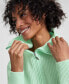 ფოტო #3 პროდუქტის 100% Cashmere Women's Quarter-Zip Sweater, Created for Macy's