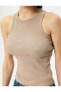 Топ Koton Ribbed Halter Neck Crop