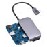 Фото #7 товара 6w1 Rozdzielacz portów PadJoy HUB USB do tabletu smartfona USB-C HDMI SD TF ciemnoszary