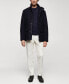 Фото #5 товара Men's Pockets Detail Short Wool Coat
